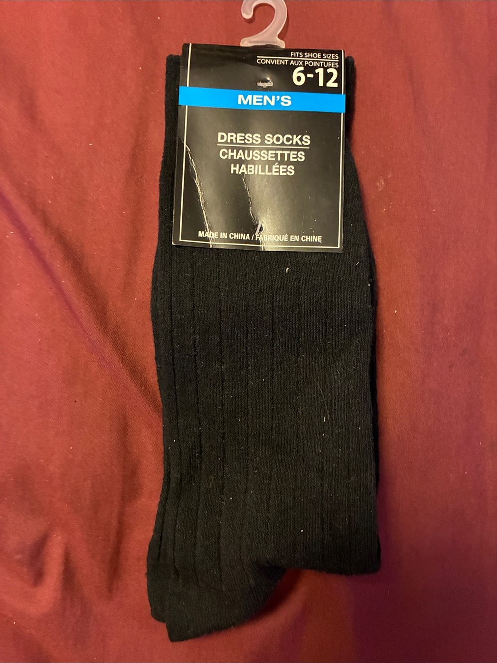 Men's Black Ribbed Dress Socks - Classic Comfort